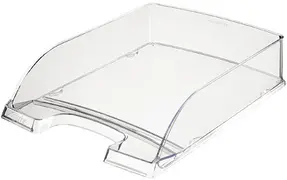 LEITZ Corbeille à courrier Plus transparent, A4, polystyrène