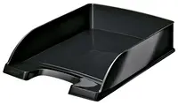 LEITZ Corbeille à courrier Plus WOW, A4, polystyrène, noir