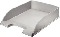 LEITZ Corbeille à courrier Plus Standard, A4, argent