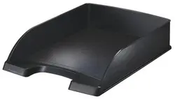 LEITZ Corbeille à courrier Style, A4, polystyrène,noir satin
