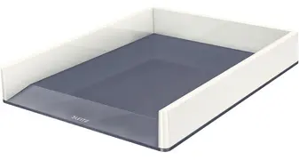 LEITZ Corbeille à courrier WOW Duo Colour, A4, blanc