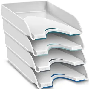 CEP Corbeille à courrier Nuance, format A4, pack de 4, blanc