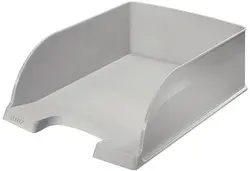 LEITZ Corbeille à courrier Plus Jumbo, A4, polystyrène, gris