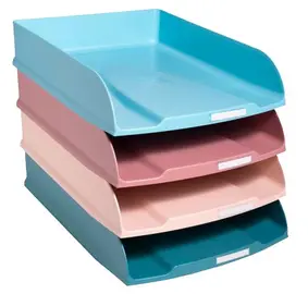 EXACOMPTA Set de corbeilles à courrier COMBO STYLI Skandi A4