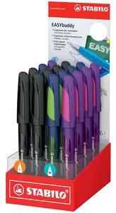 STABILO Stylo plume EASYbuddy M, droitier, présentoir de 16