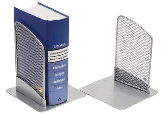 ALBA Serre-livre "MESHER", en fil d'acier, gris