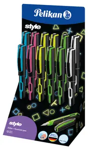 Pelikan Stylo plume style "Neon", présentoir de comptoir