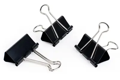 pavo Pince double clip, (L)25 mm, écartement 9 mm, noir
