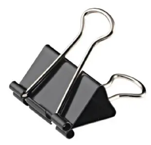 Wonday Pince double clip, (L)41 mm, écartement 15 mm, noir