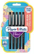 Paper:Mate Stylo feutre Flair, blister de 5, noir