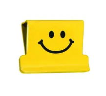 RAPESCO Clips à documents Supaclip 40, jaune, motif Smile
