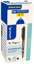 PILOT Stylo feutre V Sign Pen, VALUE PACK, noir