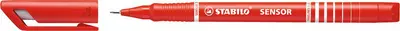 STABILO Feutre à pointe fine sensor F, tracé: 0,3 mm, rouge