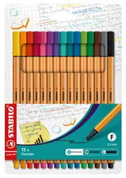STABILO Feutre à pointe fine point 88, étui carton de 15