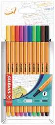 STABILO Feutre à pointe fine point 88, étui carton de 10