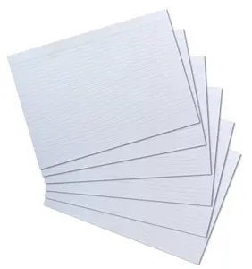herlitz Fiches bristol, A4, ligné, blanc
