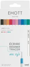 uni-ball Feutre EMOTT, set de 10 "Pastel Colors