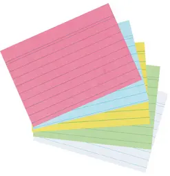 herlitz Fiches bistrol, A5, ligné, rose