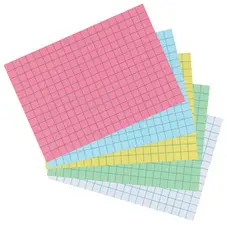 herlitz Fiches bristol, A6, quadrillé, en papier, blanc