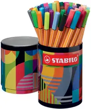 STABILO Feutre fin point 88, boîte métal ronde de 45 ARTY