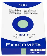 EXACOMPTA Fiches bristol, A6, quadrillé, assorti
