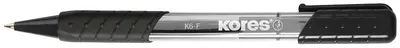Kores stylo à bille rétractable jetable K-PEN K6, F, noir