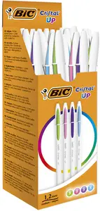 BIC Stylo bille Cristal Up Fashion, assorti, carton de 20
