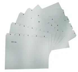 HAN Index alphabétique A-Z, PP, A7 paysage, 25 onglets, gris