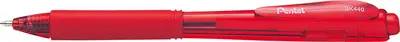 Pentel Stylo à bille rétractable BK440, rouge