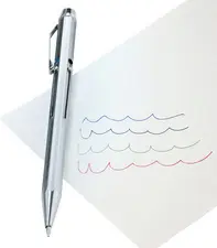 WEDO Stylo à bille 4 couleurs rétractable, chromé