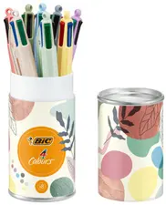 BIC Stylo à bille 4 Colours Mineral Tones, boîte de 8