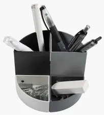 EXACOMPTA Pot à crayons "THE QUARTER", noir/gris
