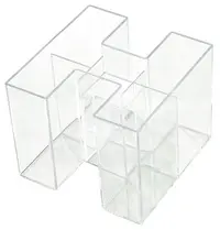 HAN Multipot à crayons BRAVO, 5 compartiments, transparent