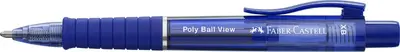 FABER-CASTELL Stylo à bille rétractable POLY BALL VIEW, bleu