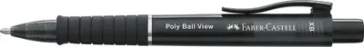FABER-CASTELL Stylo à bille rétractable POLY BALL VIEW, noir