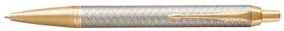 PARKER Stylo à bille rétractable IM PREMIUM Argent Chaud G.T