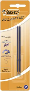 BIC Recharge stylo à bille X-Smooth Refill, bleu, blister 2