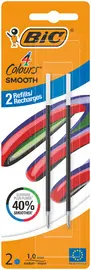 BIC Recharge pour stylo à bille 4 Colours Smooth, S, bleu