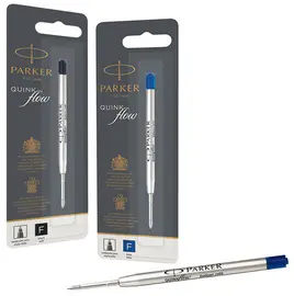 PARKER Recharge pour stylo QUINKflow, F, blister, bleu