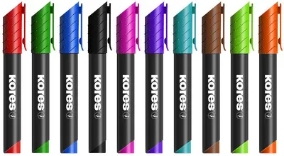 Kores Marqueur permanent "K MARKER", pointe ogive, bleu