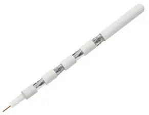 LogiLink Câble coaxial pour satellite, 100 m, blanc