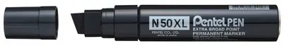 Pentel Marqueur permanent N50XL, pointe biseautée, noir