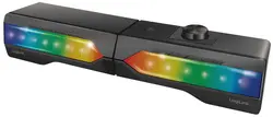 LogiLink Barre de son lumineuse mobile, noir