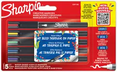 Sharpie Brush Marqueur créatif, pointe pinceau, blister de 5