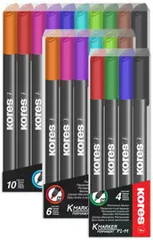 Kores Marqueur permanent "K MARKER FINE", M, étui de 6