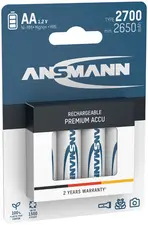 ANSMANN Pile rechargeable NiMH Premium, Mignon AA, 2.700 mAh