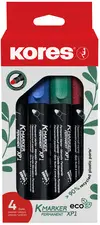 Kores Marqueur permanent "ECO XP1", pointe ronce, étui