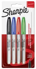 Sharpie Marqueur permanent FINE, blister de 4