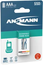 ANSMANN Pile rechargeable NiMH, maxE Micro AAA, 550 mAh