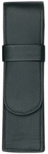 Alassio Etui pour stylo, pour 3 stylos, noir, cuir véritable